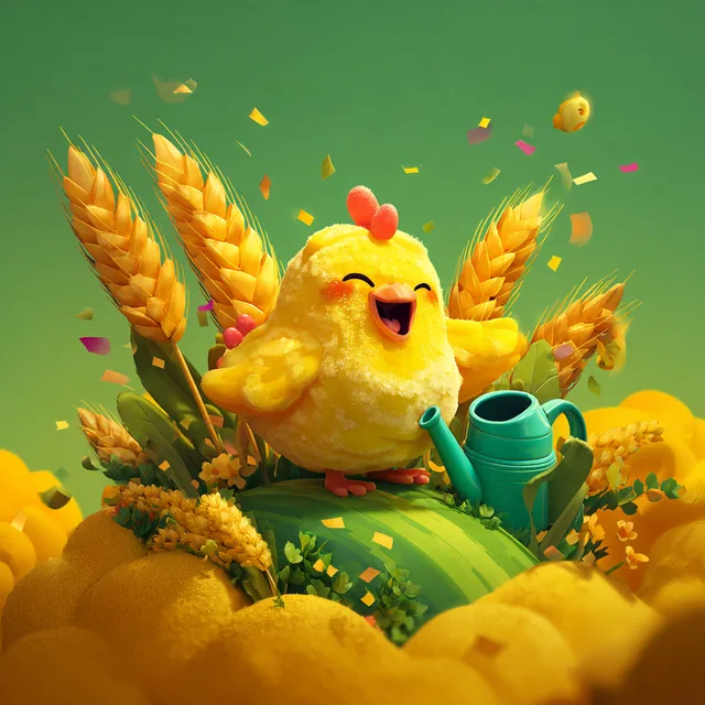 Ilustração de apresentação da Fazendinha, com bichos e plantações.